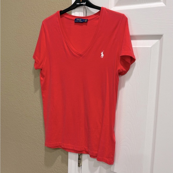 Polo Ralph Lauren Womens V-Neck Jersey
 T-Shirt top size L/G - Picture 2 of 4